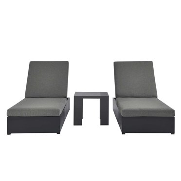 Modway Tahoe Ensemble de Chaise Longue 3 Pcs en Gris Charbon