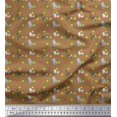 thumbnail image 1 of Soimoi Moss Georgette Fabric Dot & Cat Animal Printed Fabric 1 Yard 42 Inch Wide, 1 of 1