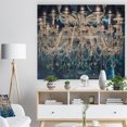 thumbnail image 3 of Design Art - Lustre Vintage en Cristal Bleu, 3 of 5