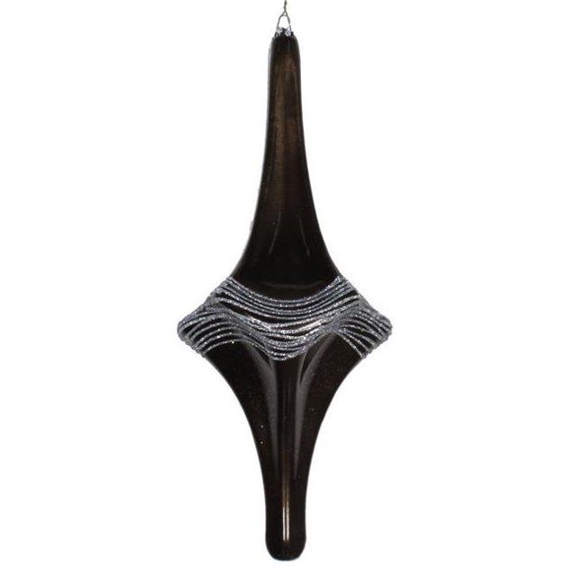 Vickerman MT194187D 12 Po. Ornement Candy Glitter Drop Étain