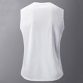 thumbnail image 4 of SROBPTY Haut d'Été pour Homme, Chandails Sans Manches pour Hommes, Débardeur Sport Sans Manches Uni à Enfiler à Col Rond pour Homme, Mode Décontractée Blanc, m, 4 of 4