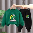thumbnail image 3 of Pisexur Ensemble de Vêtements d'Automne pour Bébés Filles Garçons 2 Pcs Mode Décontractée Imprimé Mignon Manches Longues Col Rond Chandails en Molleton et Pantalons de Survêtement Ensemble de Survêtement pour Enfants Filles Garçons 3-8 Ans, 3 of 4