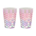 thumbnail image 2 of Girls Birthday Party Disposable Tableware Set | Colorful Scale Pattern Paper Plates Cups Napkins | 10/20Pcs Sturdy Paper Party Supplies | Mermaid Theme Kids Celebration Decor, 2 of 6