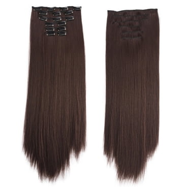 Ganfancp Fashion Hair Long Clip In Hair Extensions Full Straight Wig Weekly Deals