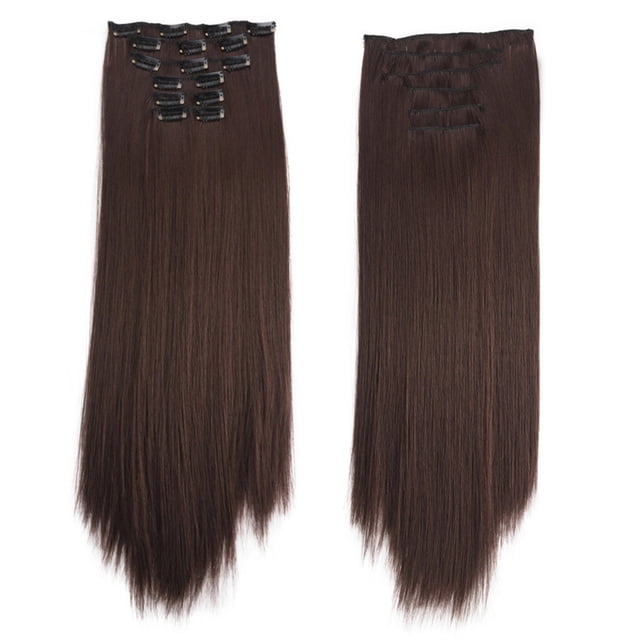 Xihbxyly Fashion Hair Long Clip In Hair Extensions Full Straight Wig for Home