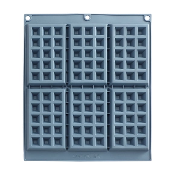 Ohufall Silicone Cake Molds Large 6 Cavity Squares Silicone Waffles Maker Molds Non Stick Reusable For Pastries Waffles Cake Candy, Large 6-cavity Square Silicone Molds