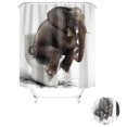 thumbnail image 1 of Shower Curtain Textile Waterproof Animal Digital Printing Shower Curtain Anti-mildew Washable With 12 Rings (no Mats) Elephant, 1 of 5