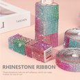 thumbnail image 4 of 4 Rouleaux de Bandes Étincelantes en Cristal à Rayures en Strass Bricolage Bandes de Bande en Strass, 4 of 8
