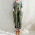 thumbnail image 2 of Salopette Sans Manches pour Femmes Ample en Coton et Lin Longue Combinaison de Soirée, 2 of 8