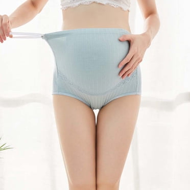 LSLJS Culottes en Dentelle Côtelée Taille Haute Gainantes pour Femmes Enceintes, sous-Vêtements de Maternité