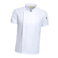thumbnail image 2 of lionlar Chef Coat Short Sleeve chef Jacket for Restaurant Bakery White M, 2 of 7