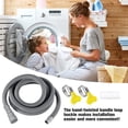 thumbnail image 4 of Drain Hose Extension Set Universal Washing Machine Hose 10Ft, Include Bracket Hose Connector and Hose Clamps Drain Hoses, 4 of 7