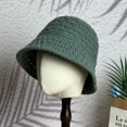 thumbnail image 1 of LinYooLi Autumn And Winter New Hollow Knitted Bucket Hat Versatile Face Facial Fisherman Hat Version Simple Warm Basin Hat, 1 of 9
