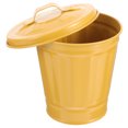 thumbnail image 4 of Small Desk Trash Can Metal Trash Can Iron Garbage Storage Bin with Lid Metal Pail, 4 of 8