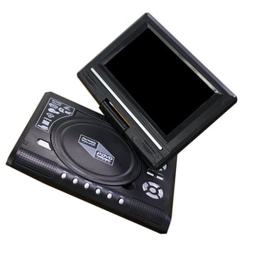 Lecteur DVD Portable Lecteur à 270 Degrés Lecteur DVD rechargeable Écran Rotatif Lecteur Vidéo HD Appareil de Lecture DVD Mini de Voyage Prise US