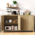 thumbnail image 2 of MODERNLUXE Buffet Bahut de 55 Pouces avec Rangement, Table Console de Bar à Café Style Ferme avec Tablettes Ajustables pour Cuisine, Entrée, Naturel, 2 of 9