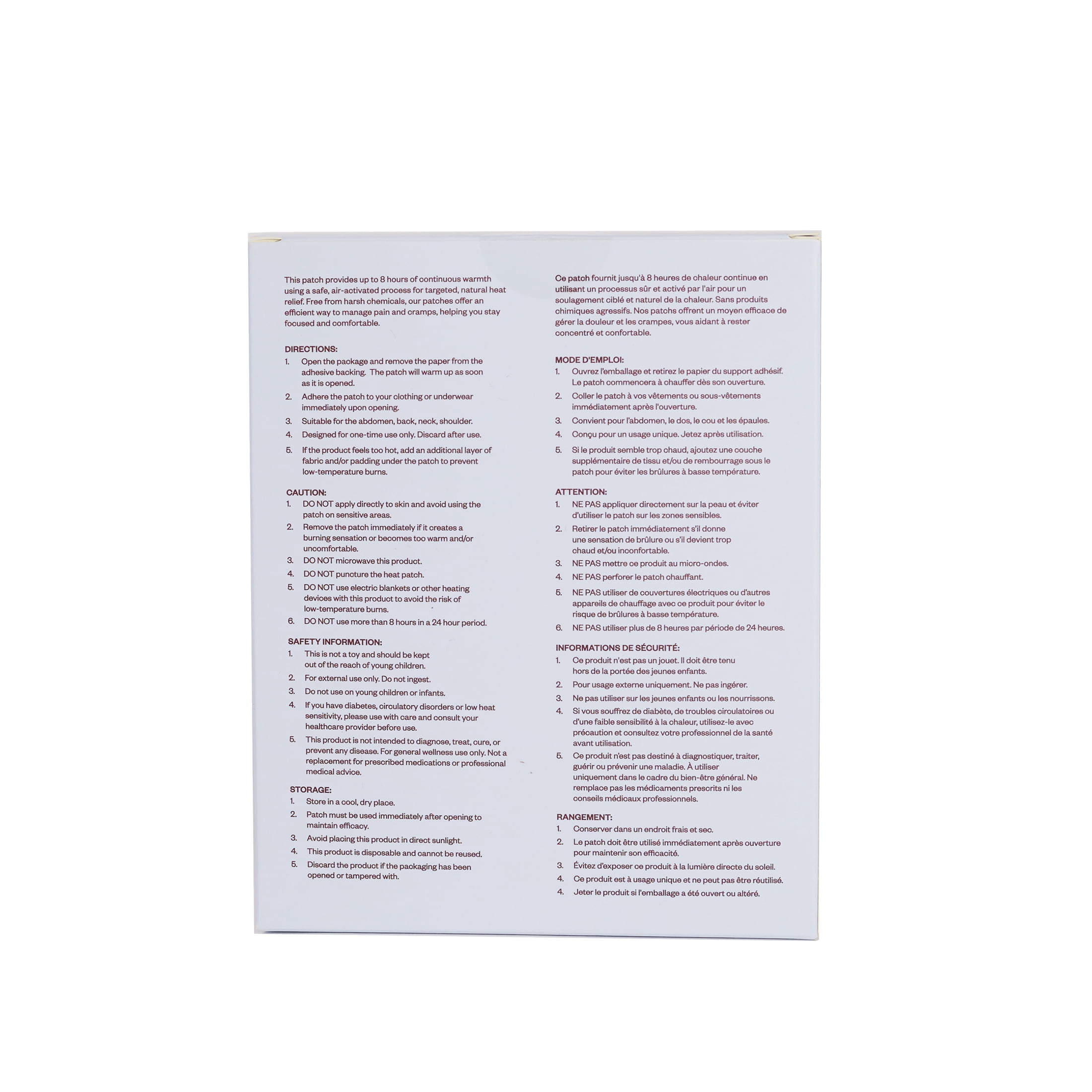 DIVA Cramp Care Patch 8 Pain Relief Patches