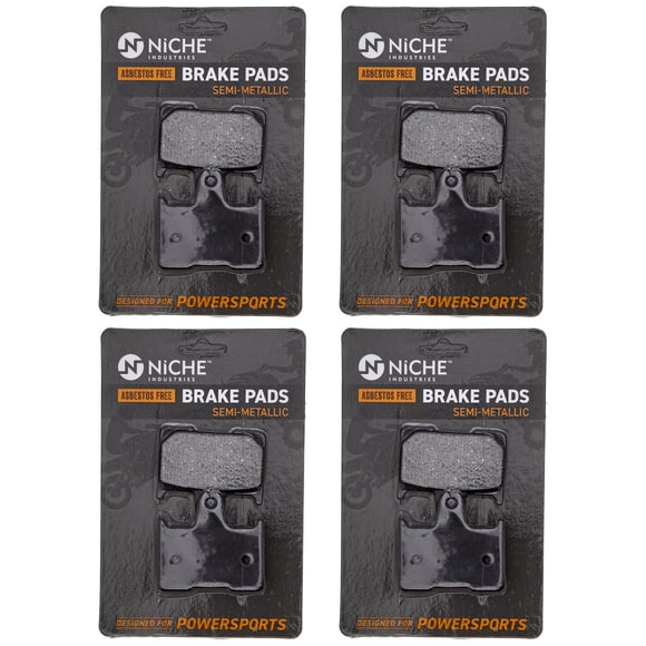 Niche Rear Brake Pad for Suzuki GSXR600 Semi-Metallic Motorcycle 4 Pack 519-KPA2302D