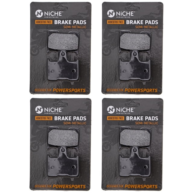 Niche Rear Brake Pad for Suzuki GSXR600 Semi-Metallic Motorcycle 4 Pack 519-KPA2302D