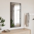 thumbnail image 1 of vidaXL Miroir Mural Noir 50x100 cm Rectangle Fer, 1 of 5