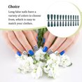 thumbnail image 4 of Fake Nail Set French Style Scratch Resistant Press-on Fingernails Full Cover Removable Trimble Adjustable Manicure Stickers Type 20, 4 of 7