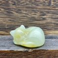 thumbnail image 2 of Natural Quartz Crystal Sleeping Cat Decoration Crystal Cat Sleeping Statue 2 Inch Opal Cat Crystal Statue Statue For Home Meditation, 2 of 9