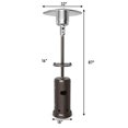 thumbnail image 3 of Costway Chauffage de Patio au Propane 50000 BTU sur Pied en Acier avec Roues Bronze, 3 of 10