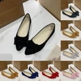 thumbnail image 5 of Xfvqtps Womens Pointed Toe Bow Flats Colorful Quilted Insole Comfortable Casual Flat Shoes for Work Leisure Red, 5 of 5
