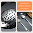 thumbnail image 3 of 2 Pcs Cuillère à Manche Long en Acier Inoxydable Ustensile de Service Portable pour Buffet, 3 of 8