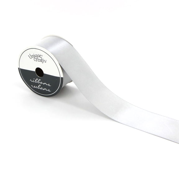 UNIQUE CREATIV, Ribbon, Single Face Satin, Grey, 38mm × 3.6m (1.5" × 12ft)