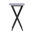 thumbnail image 2 of Giles White Faux Marble Tray Table Set, 2 of 9