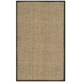 thumbnail image 1 of SAFAVIEH Natural Fiber Collection 2'6" x 6' Black NF114C Border Basketweave Seagrass Runner Rug, 1 of 3