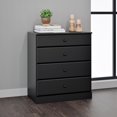 thumbnail image 2 of Prepac Astrid Black 4-Drawer Dresser, 2 of 6