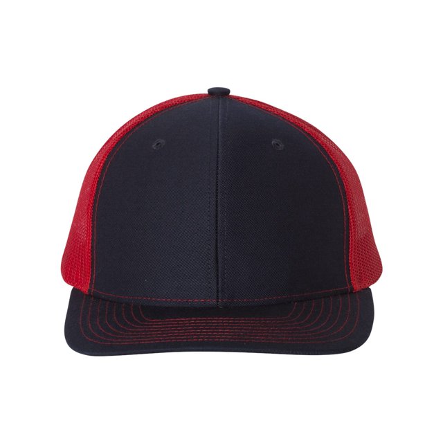Adjustable Snapback Trucker Cap, Adjustable, NavyRed