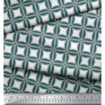 thumbnail image 2 of Soimoi Japan Crepe Satin Fabric Semi Circle & Square Geometric Fabric Prints By Yard 42 Inch Wide, 2 of 3