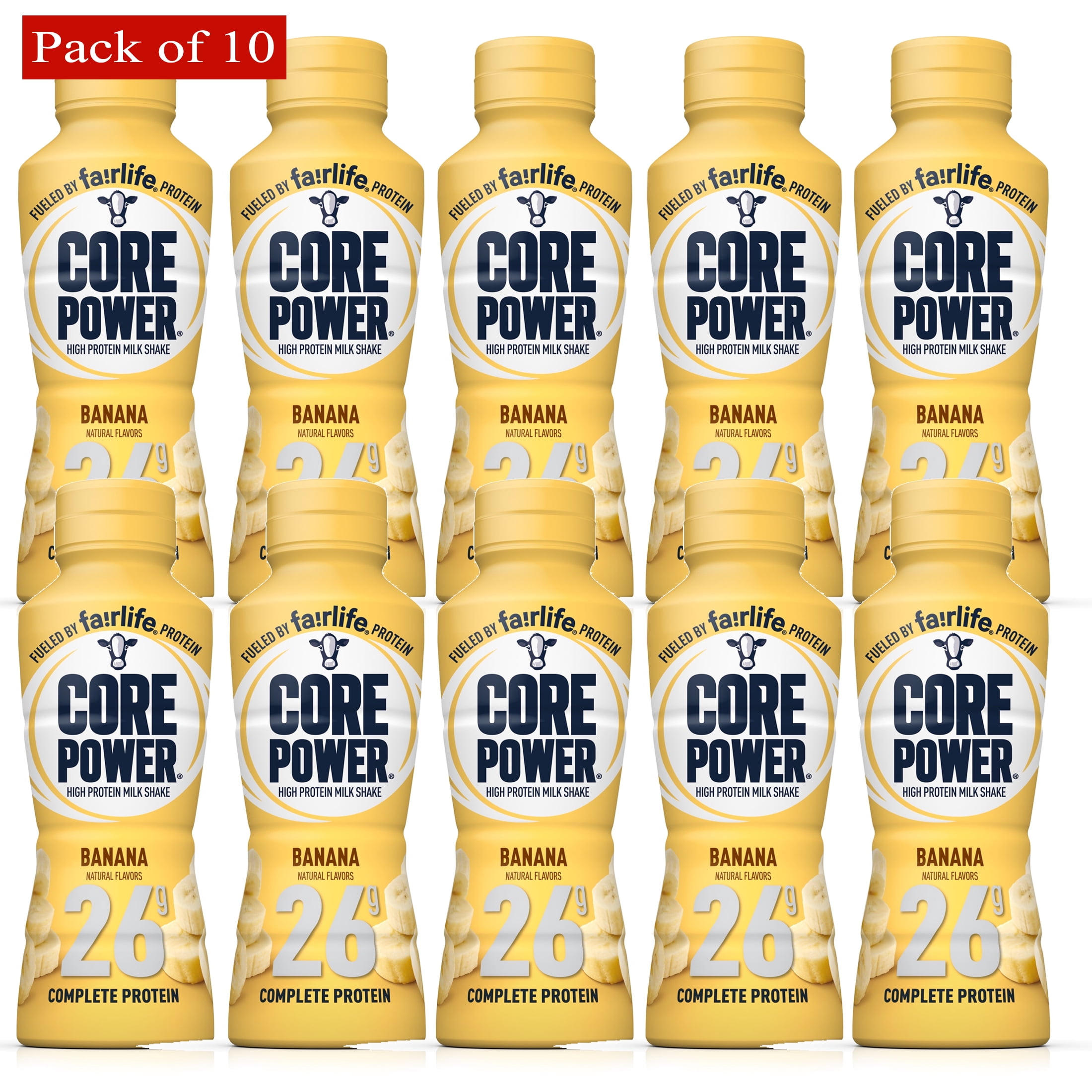 Core Power High Protein (26g) Shake, Banana, 14 Fl Oz (Pack of 10 Bottles)