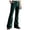 Green, variant on Male Gold Velvet Dress Pants - Flared Leg, Straight Fit, Pockets - Stylish Modern Trousers for Daily/Business Use