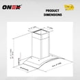 thumbnail image 3 of ONEX® OGF330 Stainless Steel Wall Mount 30 inch Range Hood., 3 of 7