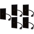 thumbnail image 1 of Buyer's Point HDMI Wall Plate with 6-Inch Pigtail Built-In Flexible Hi-Speed HDMI Cable with Ethernet, 2-Piece Decora, Single Outlet Port Insert, Perfect for Home Theater Systems Pack of 5 black, 1 of 8
