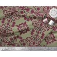 thumbnail image 2 of Soimoi Tissu Crêpe Polyester Imprimé Damas Marocain 1 Yard 42 Pouces de Large, 2 of 3