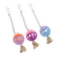thumbnail image 4 of Cute Parrot Birds Toy Two-color Bell Sounding Hanging Swing Ball Rattle For Climbing Biting Chewing Pet Supplies (random Color), 4 of 7