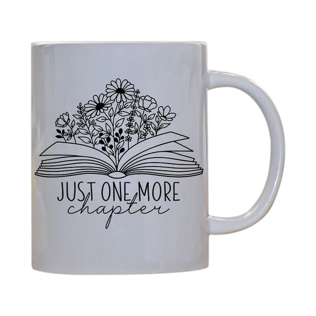 Gift For Book Lover, Floral Book Mug, Reading Mug, Flower Book Mug, Book Lover Mug, Librarian Mug,Teacher Gift
