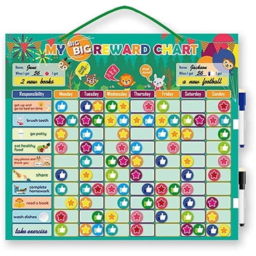 DEBGFS Kids Reward Charts, Kids Magnetic Calendar, Accountability Chart, Behavior Reward Log Board