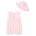 thumbnail image 1 of George Baby Girls' Two Piece Crinkled Romper Set, 1 of 2
