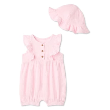 Ensemble 2 pièces en gaze chiffonnée George pour bébés filles