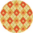 thumbnail image 1 of Ahgly Company Tapis Rond Lavable en Machine Intérieur Transitionnel Orange Rouge Orange, 4 Pieds Rond, 1 of 7