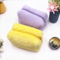thumbnail image 3 of Cosmetic Bag Candy Color Plush Square Portable Large Capacity Toiletry Bag for Vacation, 3 of 7