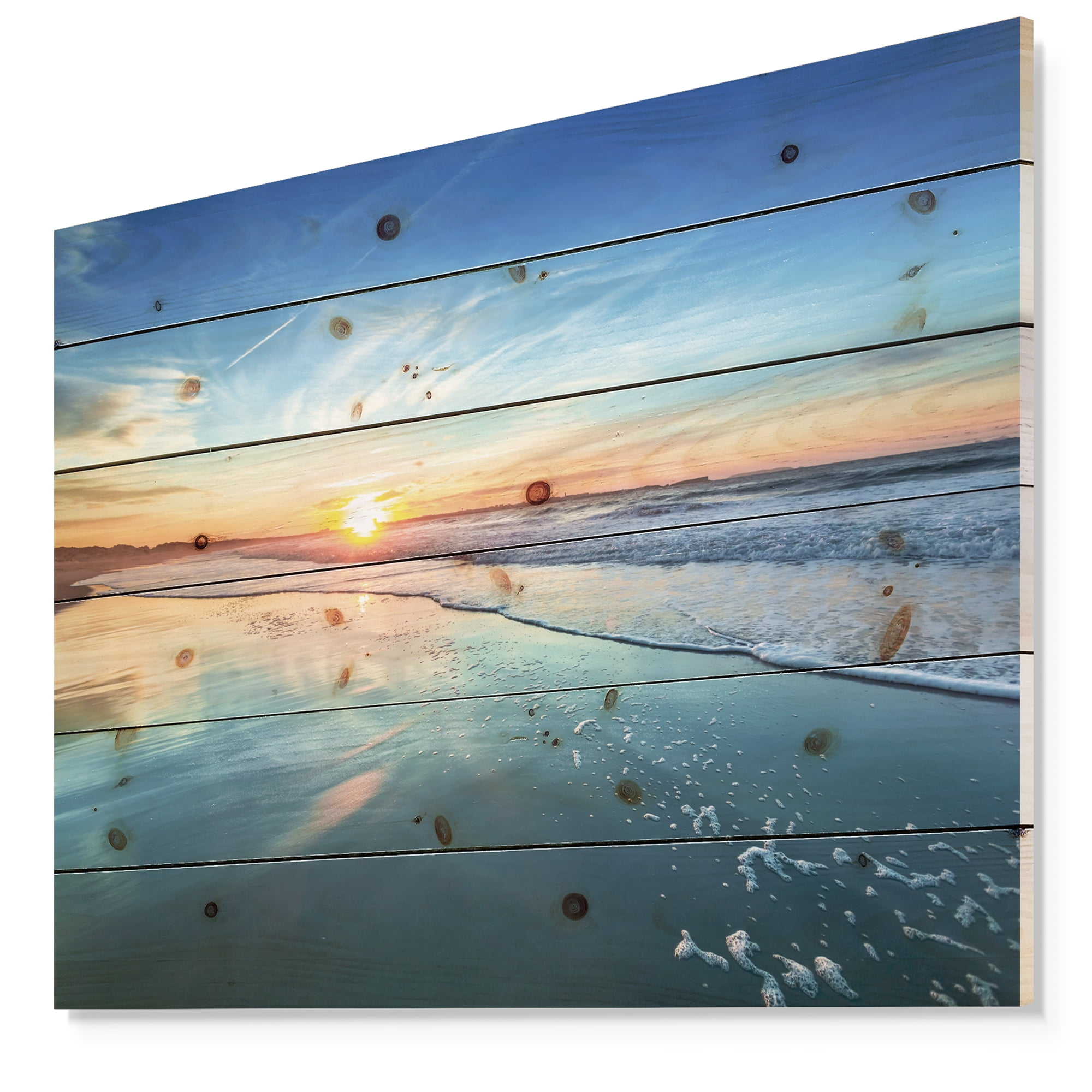 Tableau mural imprimée sur toile Design Art la mer et soleil