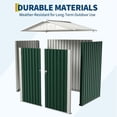 thumbnail image 4 of GloryStar Abri de Rangement Extérieur en Métal 183x122 cm avec Porte Verrouillable et Toit en Pente Résistant aux Intempéries et aux UV, Idéal pour Ranger en Toute Sécurité Vélos, Outils et Bacs à Ordures dans Votre Cour Arrière, patio Ou Jardin, 4 of 8