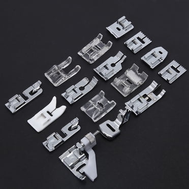 Domqga Accessoires de Pied de Presse, 16 Pcs Mini Pièces de Machine à Coudre Domestique Kit d'Accessoires de Machine à Coudre, Pied de Presse de Machine à Coudre